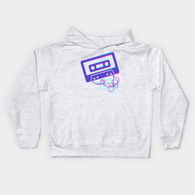 Retro rewind Kids Hoodie by Huebert